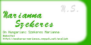 marianna szekeres business card